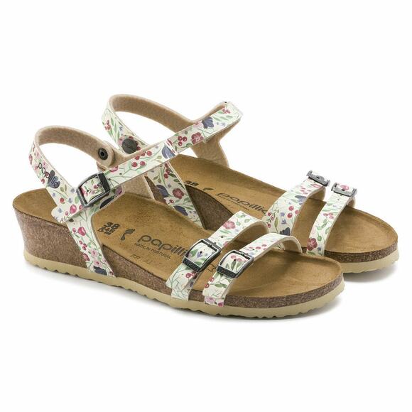Birkenstock Papillio Womens Lana Sandals Meadow Flowers Beige Size 10 EU 43 NWOB - Picture 3 of 5